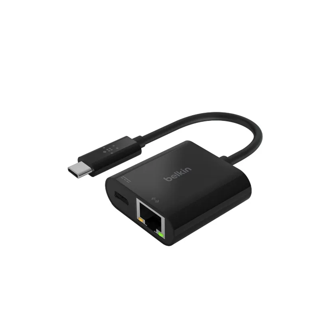 محول بلكين USB-C إلى إيثرنت + شاحن 60 واط محول بلكين USB-C إلى إيثرنت + شاحن 60 واط